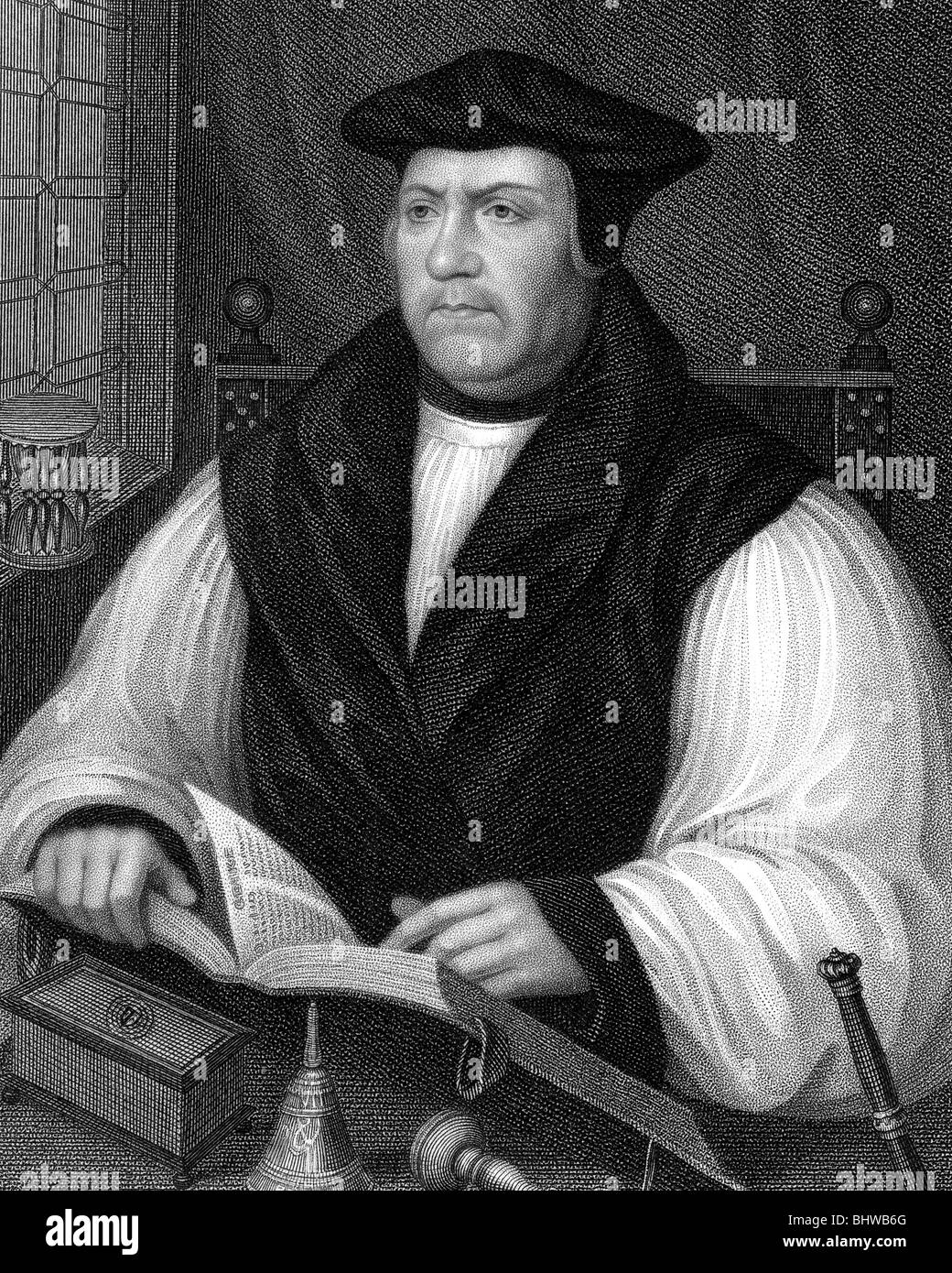 MATTHEW PARKER - English prelate and Archbishop of Canterbury (1504-1575) Stock Photo