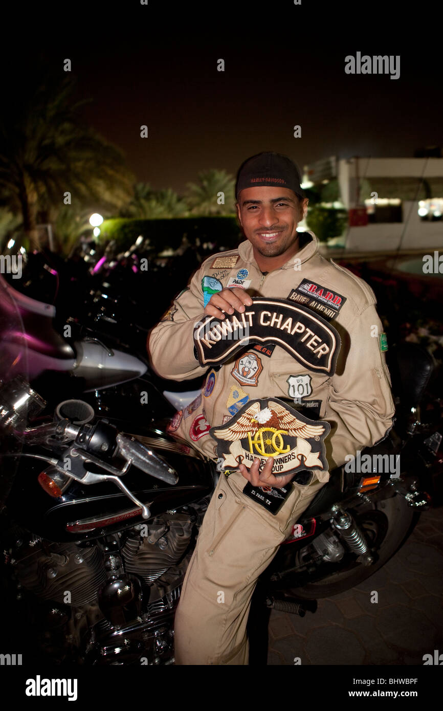 Harley Davidson bikers Riyadh Saudi Arabia Arabian Stock Photo