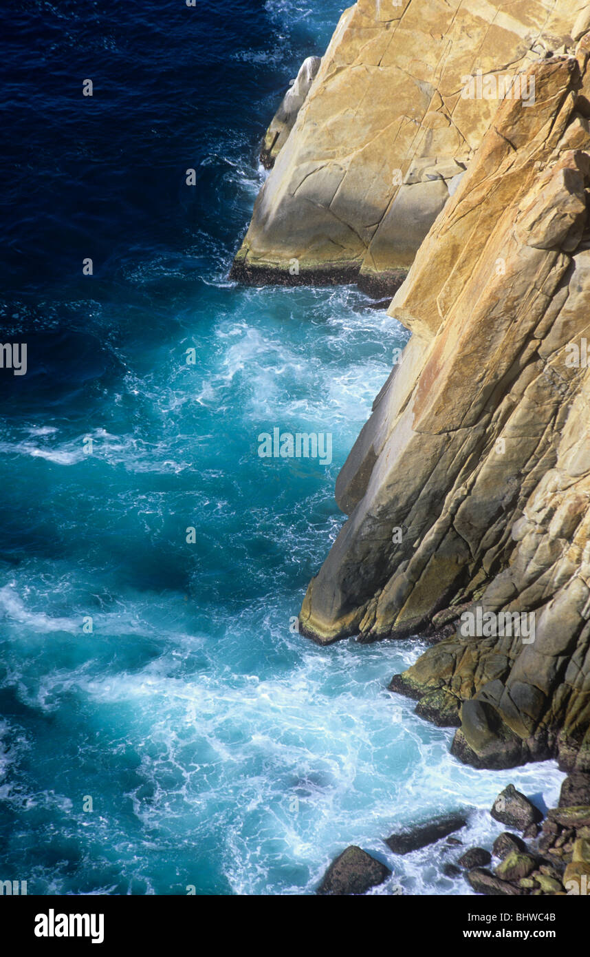 Rocky cliffs a La Quebrada Acapulco State of Guerrero Mexico Stock Photo