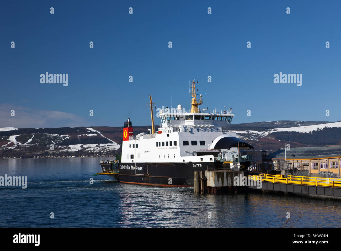 Ferry at Wemyss Bay pier Stock Photo Alamy