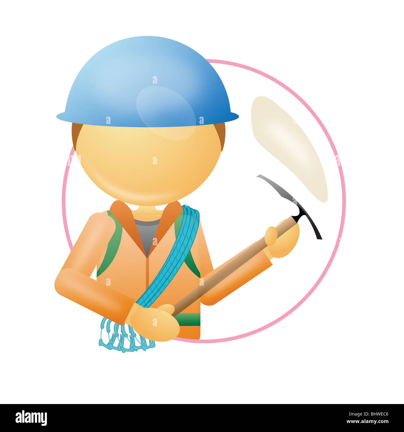 a mountaineer with his tools in hand Stock Photo Alamy