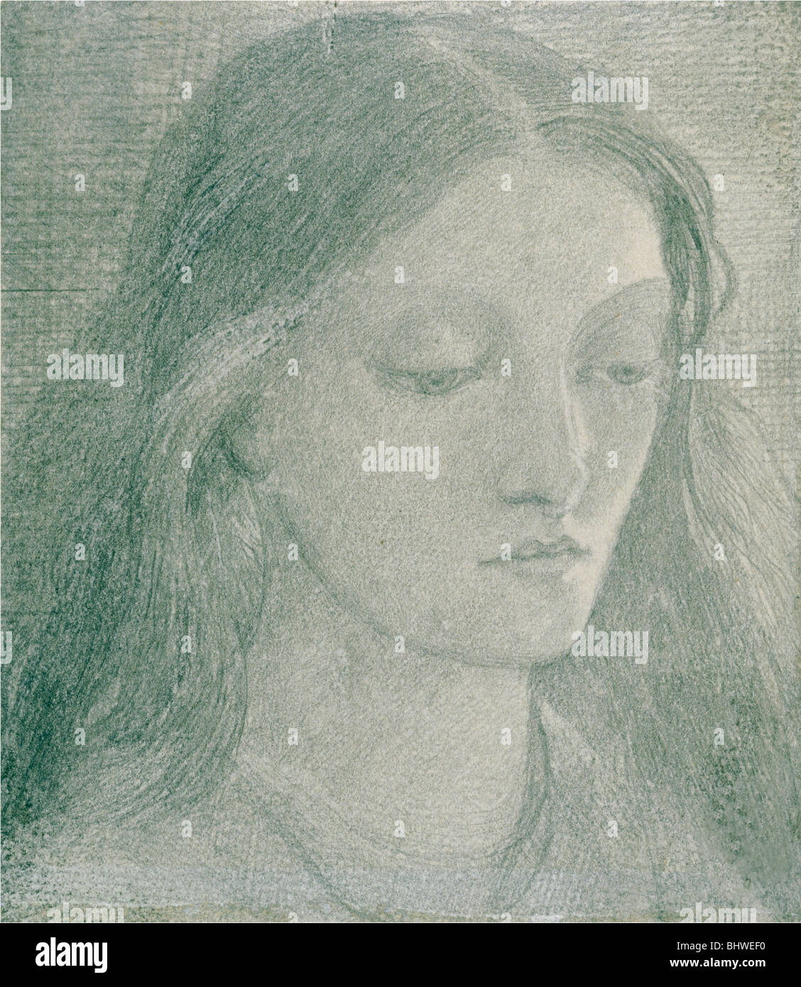 Elizabeth Eleanor Siddall, by Dante Gabriel Rossetti. England, 1865 Stock Photo