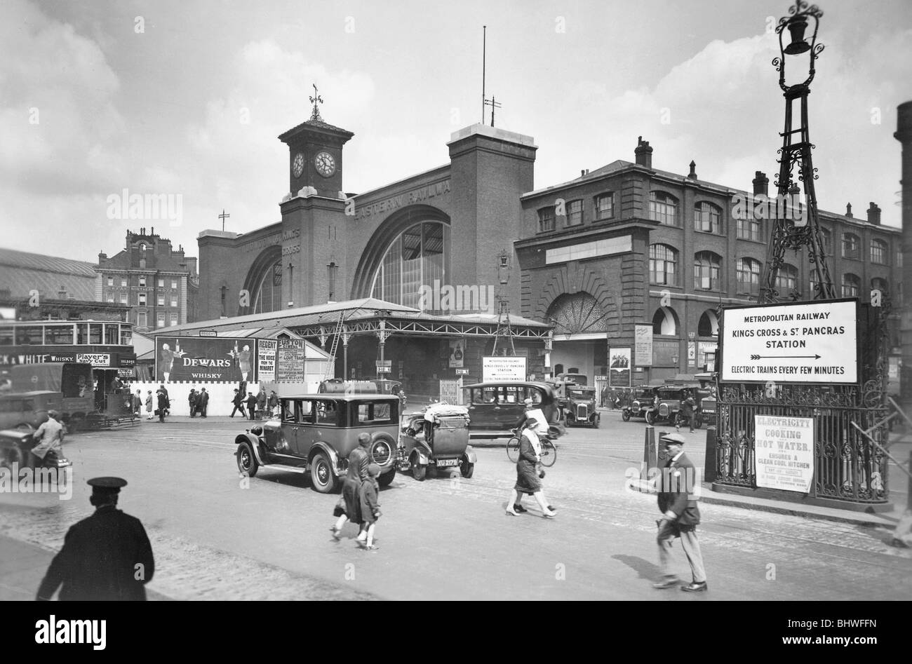 The exterior of King's Cross station. Artist: George Davison Reid Stock Photo