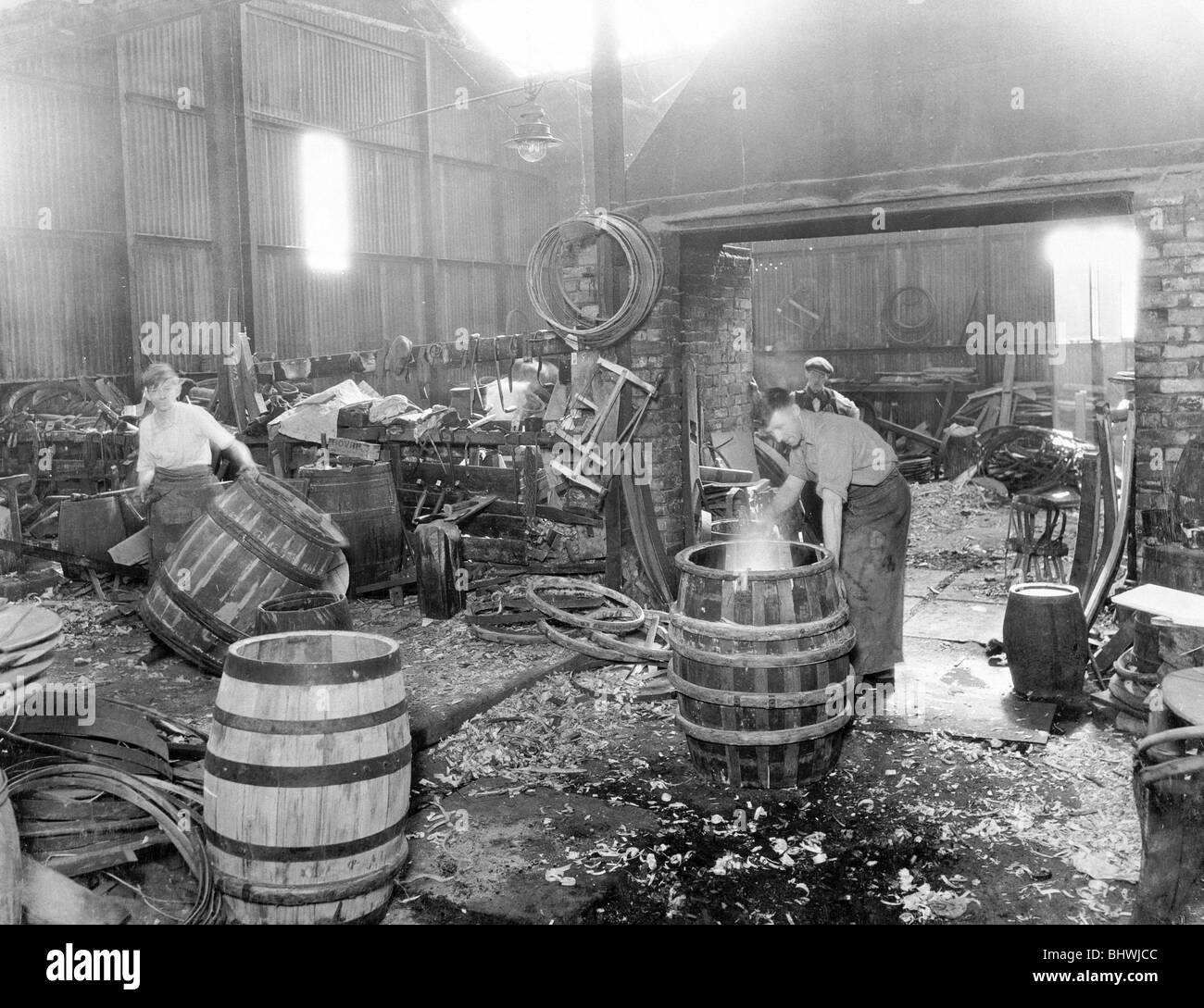 A cooperage, London, c1938. Artist: Unknown Stock Photo