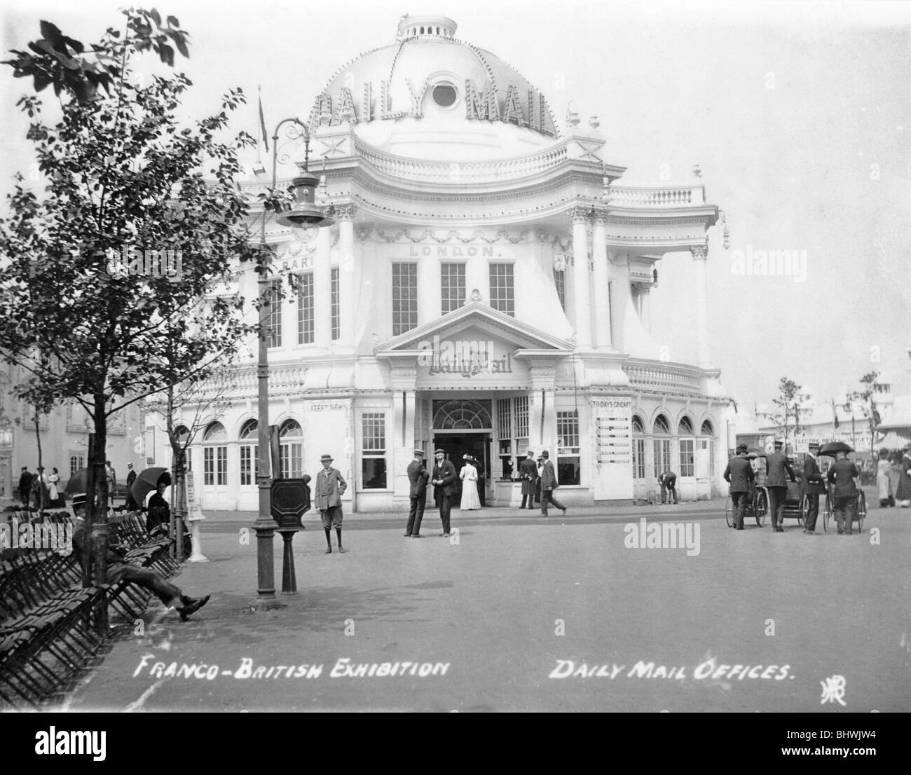 The Daily Mail offices at the Franco-British Exhibition, White City, London, 1908. Artist: Unknown Stock Photo