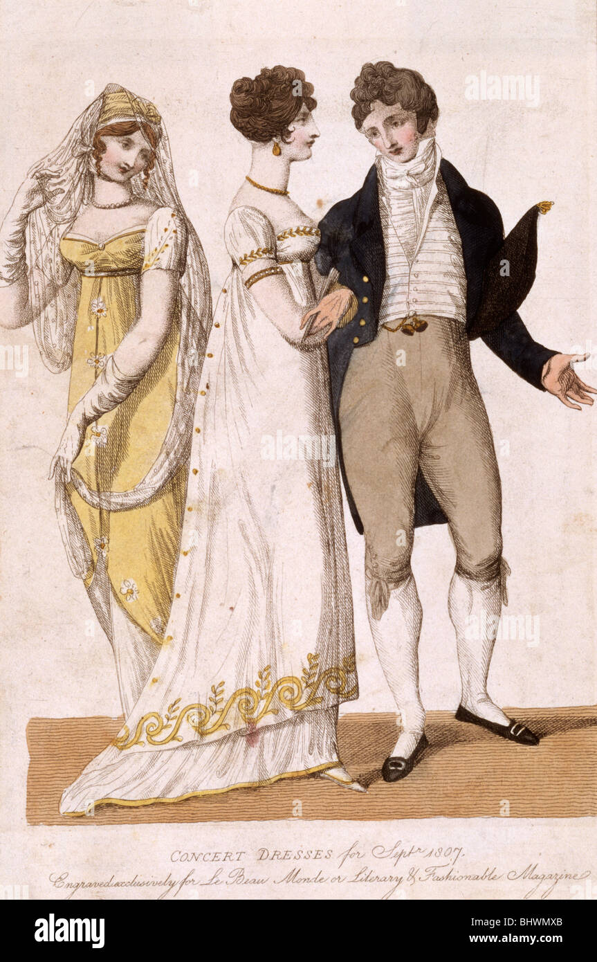 Concert Dresses 1807 Artist Unknown Stock Photo Alamy