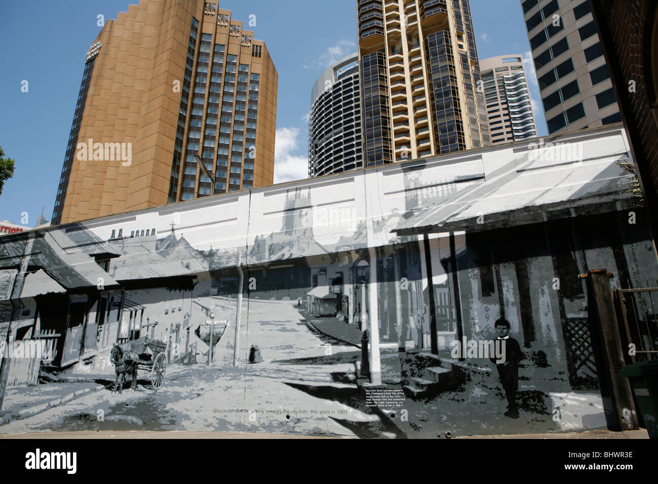 Wall painting in Central Business District, Sydney, Australia. Stock Photo