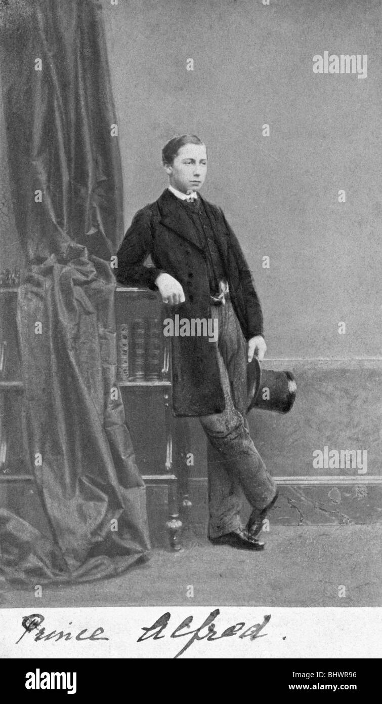 Prince Alfred, c1860 Artist: F Joubert Stock Photo