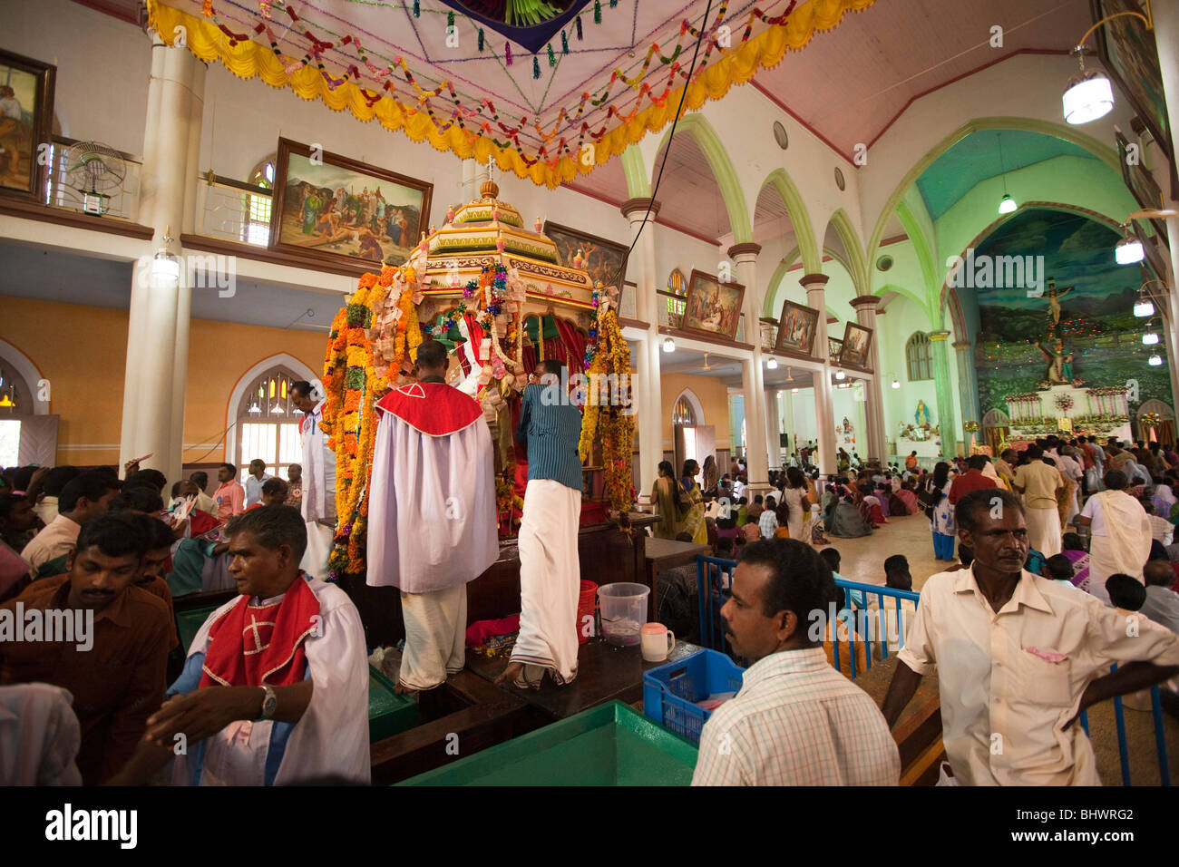 India, Kerala, Alappuzha, (Alleppey) Arthunkal, feast of St. Sebastian