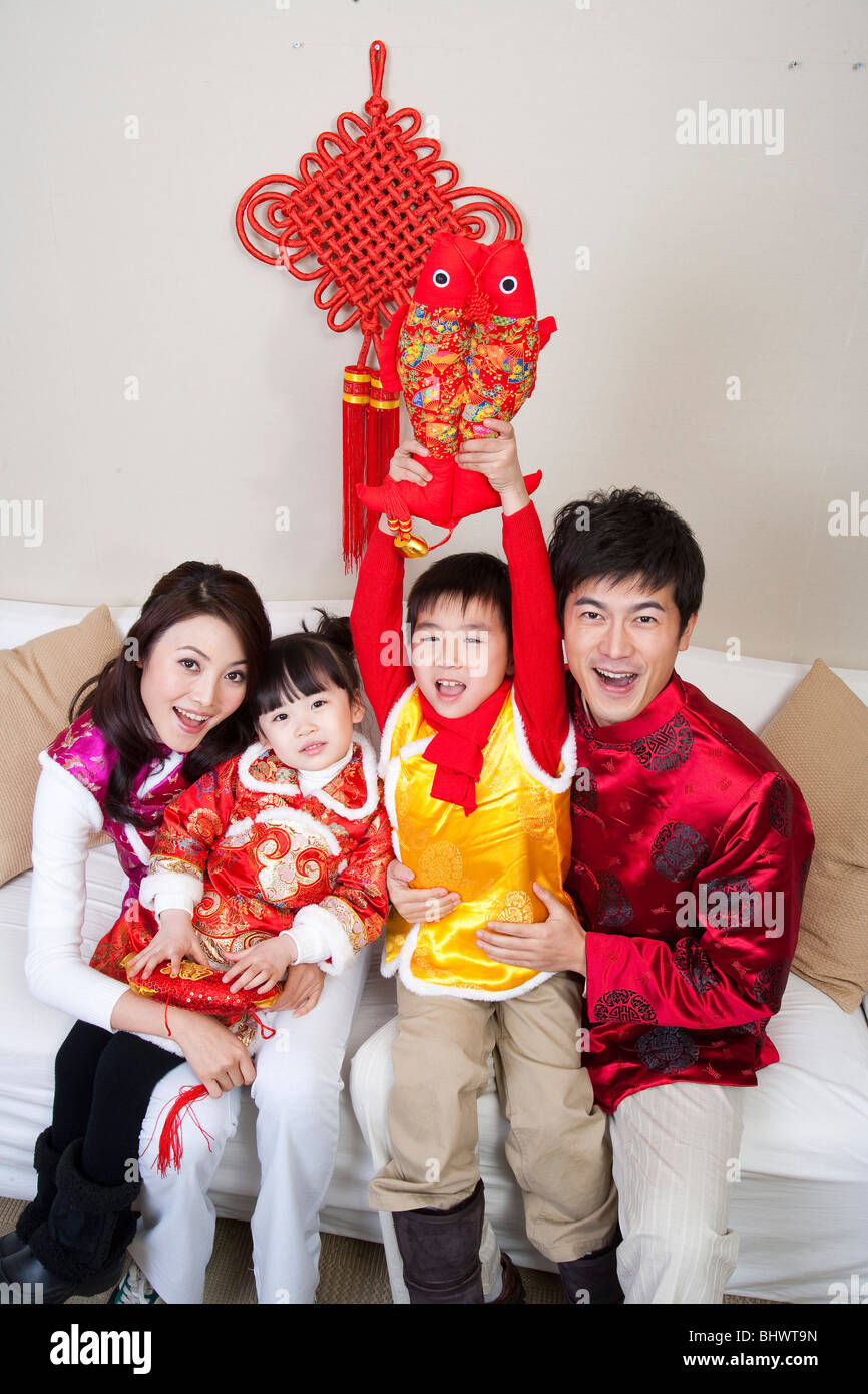 Multi generation family in traditional chinese hi-res stock photography ...