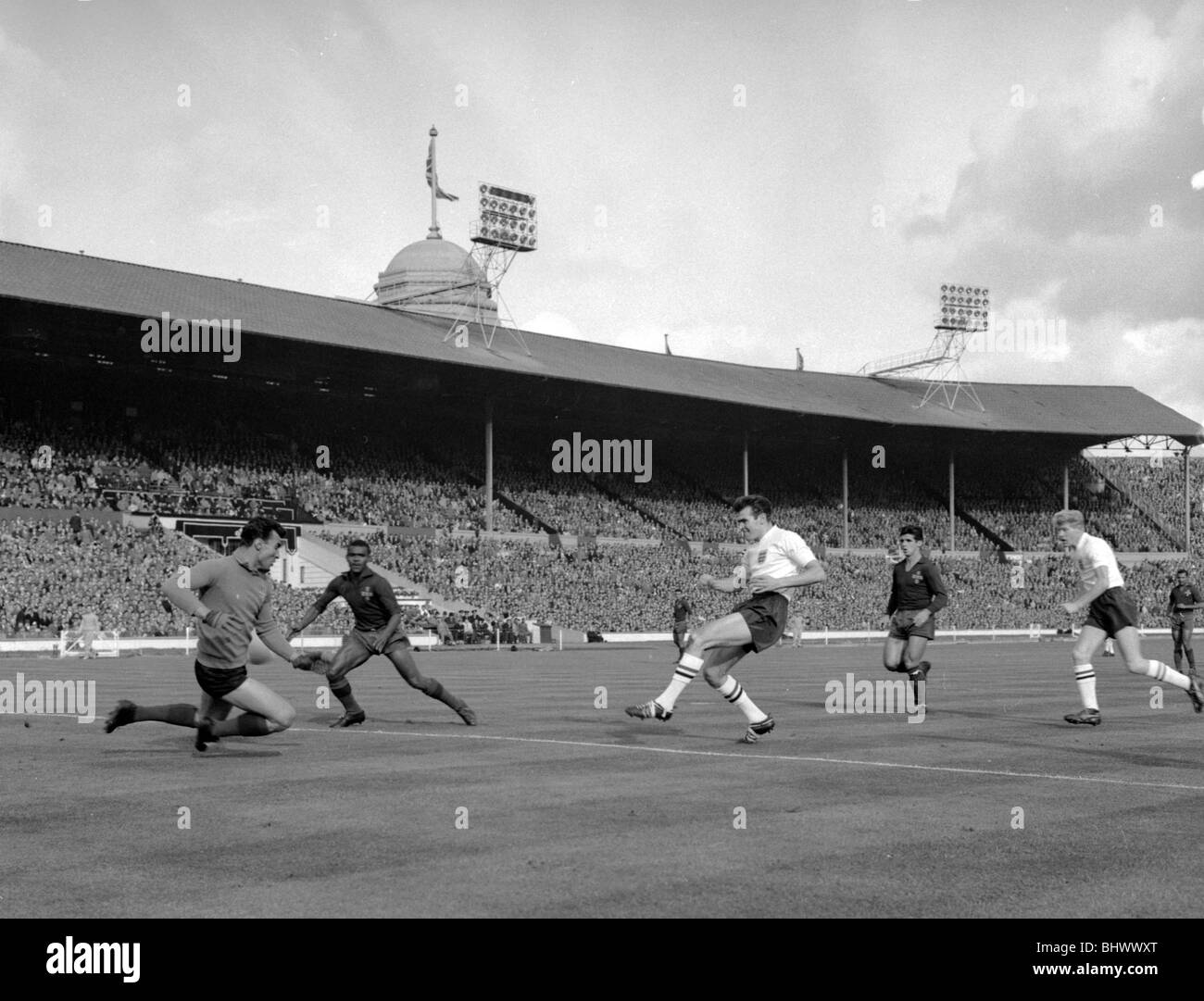 1962 World Cup Qualifying match at Wembley Stadium. England 2 v