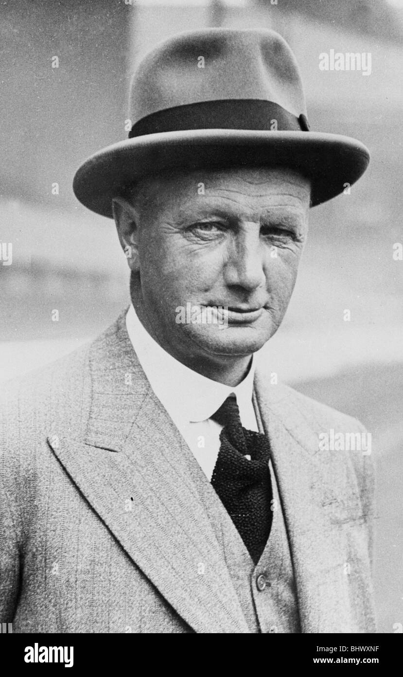 Scottish footballer Peter McWilliam, who played for Newcastle United, noe manager of Tottenham Hotspur. Circa 1925. Stock Photo