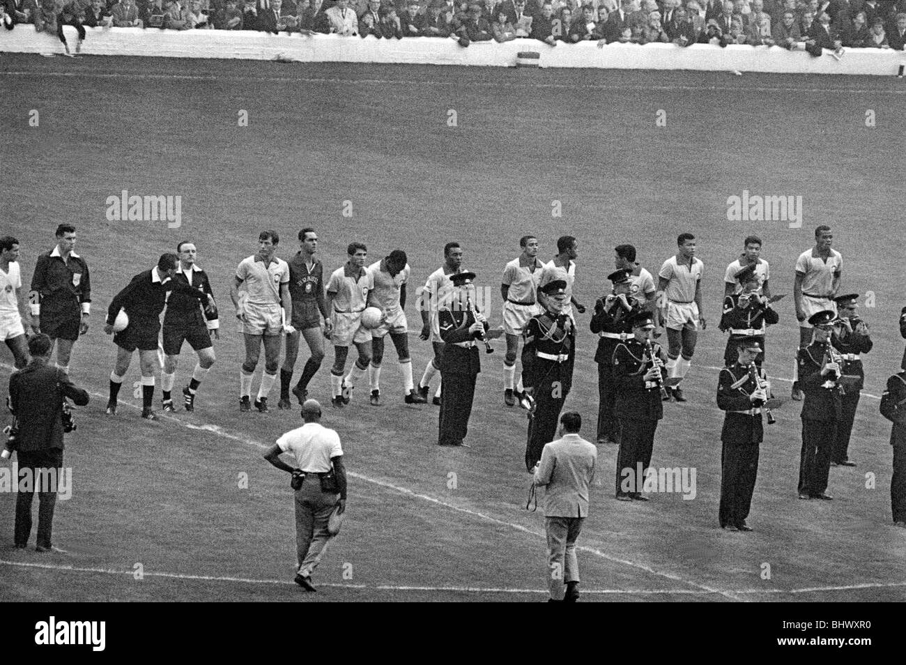 World Cup Brazil versus Bulgaria 13th July 1966 m/c staff photographer Opening ceremony Stock Photo