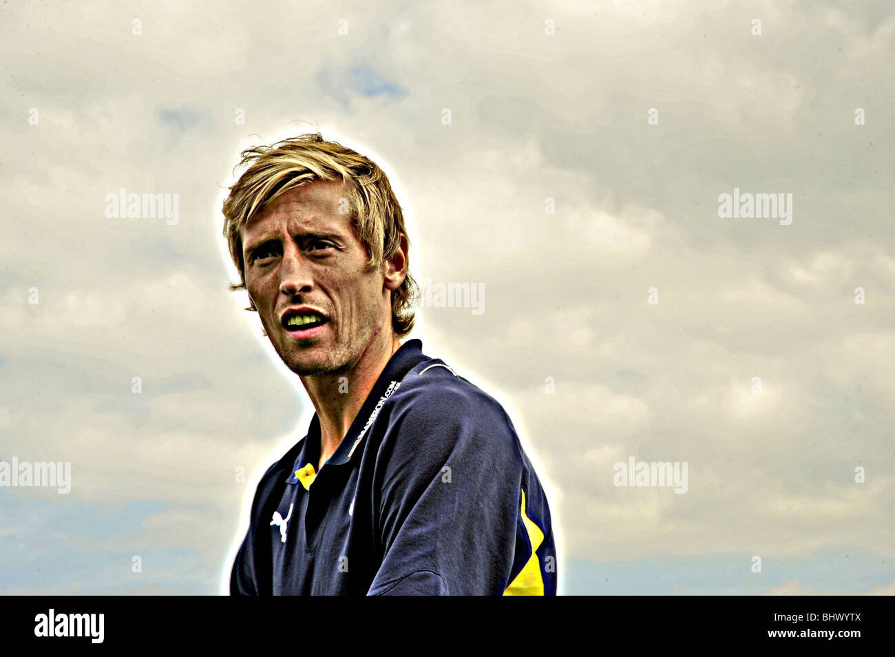Peter Crouch Tottenham Hotspur football player, new signing pictured August 2009. Stock Photo