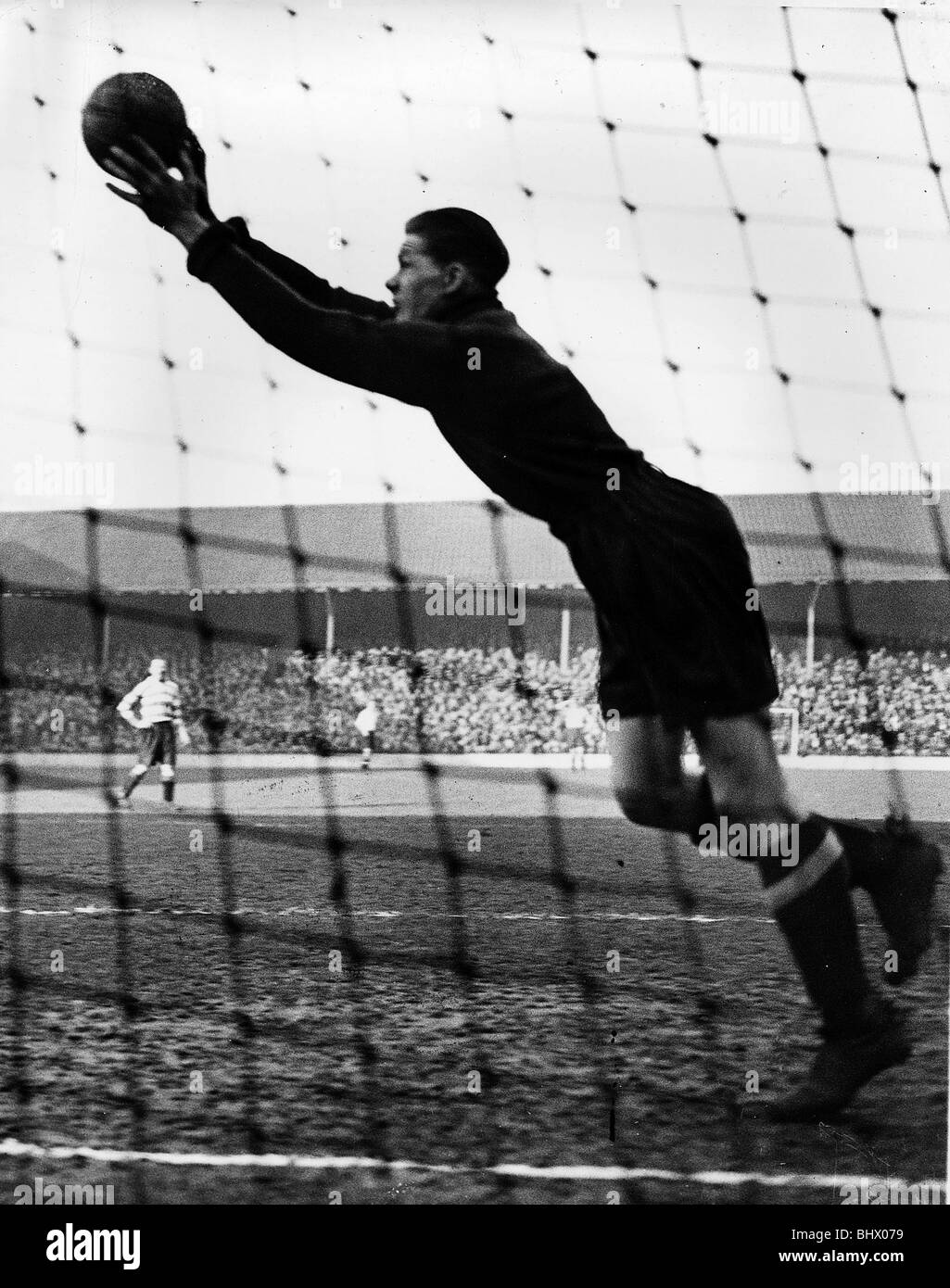 Ted Ditchman the Spurs goalkeeper chosen to play for England. Stock Photo