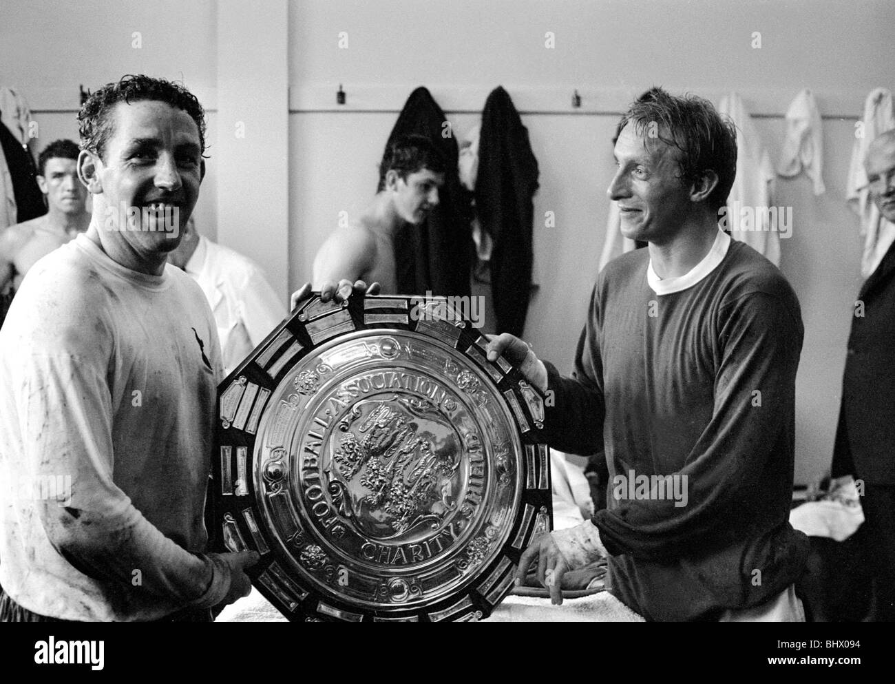 Manchester United v Tottenham Hotspur August 1967 Denis Law & Dave