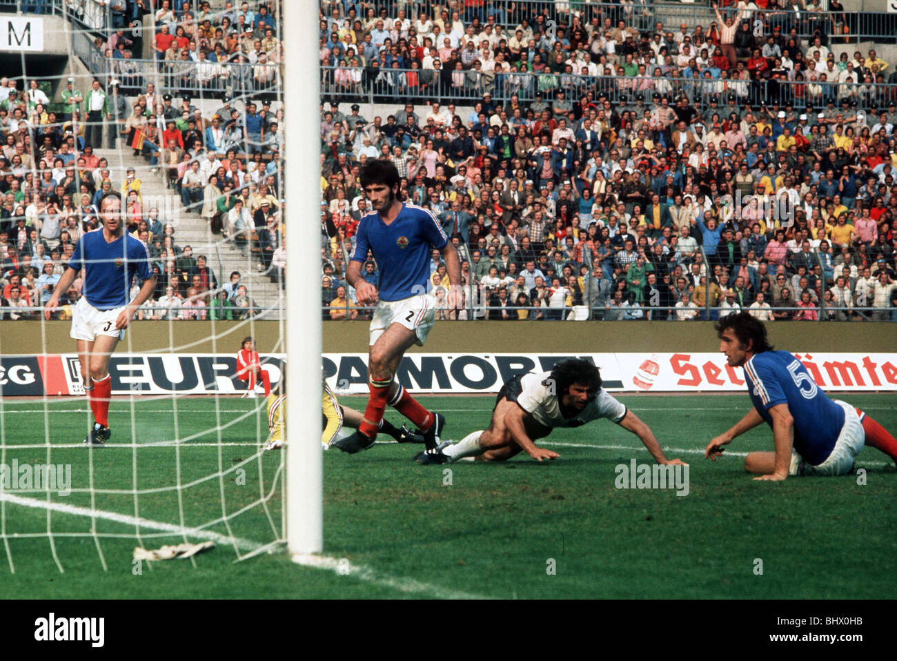 Yugoslavia v West Germany World Cup 1974 football Mueller scores 2nd