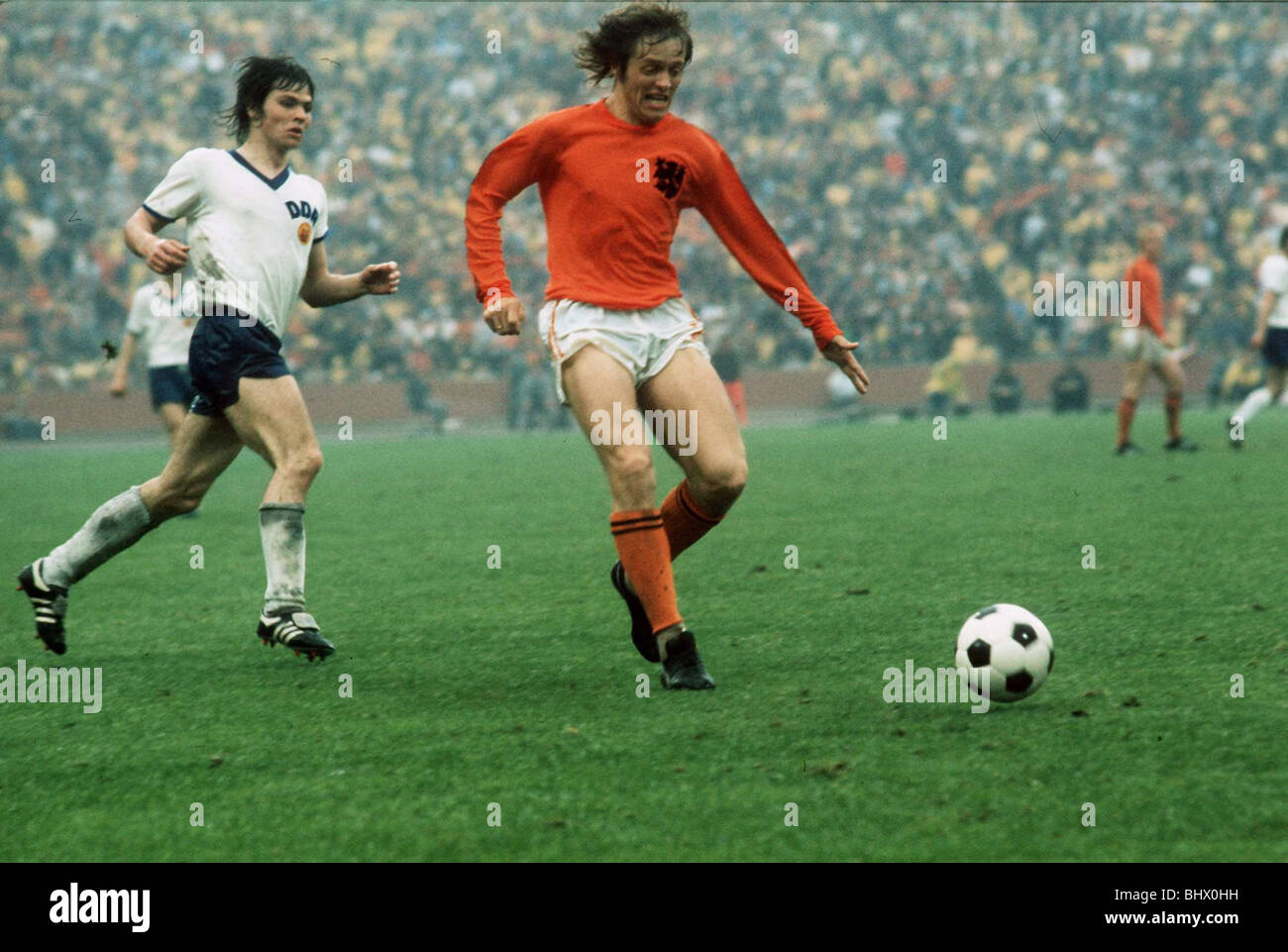 East Germany v Holland World Cup 1974 football Stock Photo: 28230765