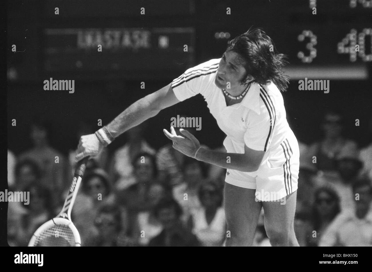 Ilie nastase wimbledon tennis Black and White Stock Photos & Images - Alamy