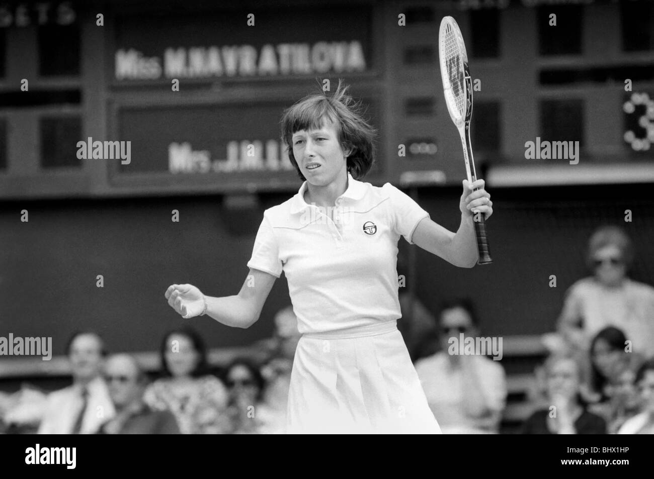 Wimbledon '80': 10th day.  Navratilova. July 1980 80-3438-004 Stock Photo