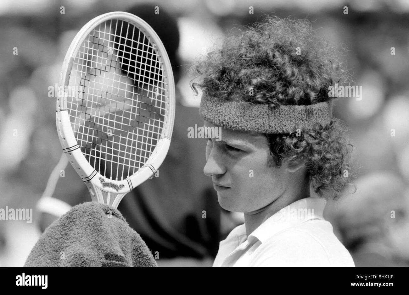 Wimbledon 3rd Day: John McEnroe. June 1981 81-3579-014 Stock Photo