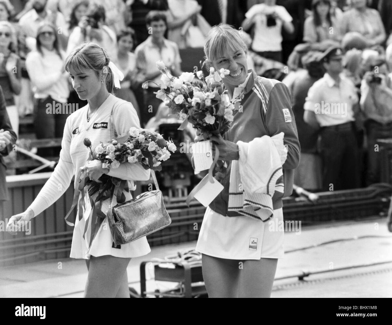 Wimbledon Tennis 1982: 12th Day: Womenês Final: Navratilova vs. Lloyd. July 1982 82-3516-020 Stock Photo