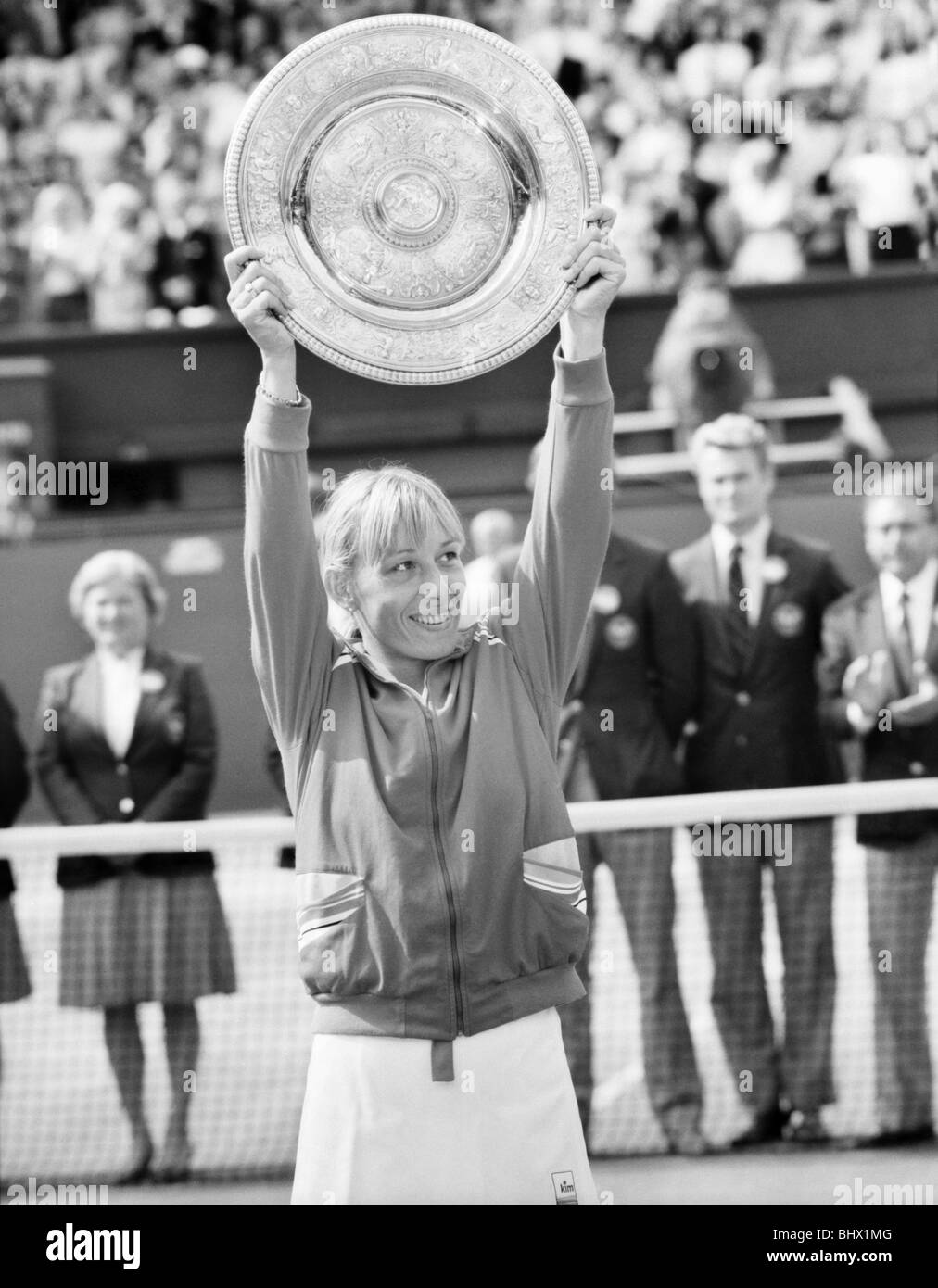 Wimbledon Tennis 1982: 12th Day: Womenês Final: Navratilova vs. Lloyd. July 1982 82-3516-027 Stock Photo