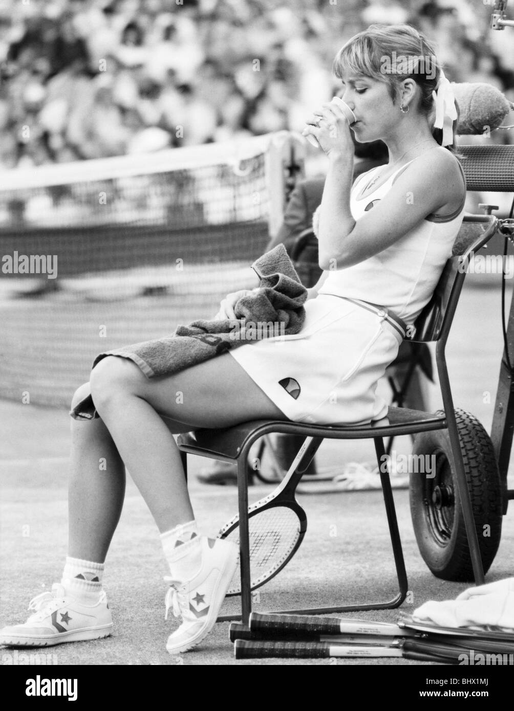 Wimbledon Tennis 1982: 12th Day: Womenês Final: Navratilova vs. Lloyd. July 1982 82-3516-037 Stock Photo