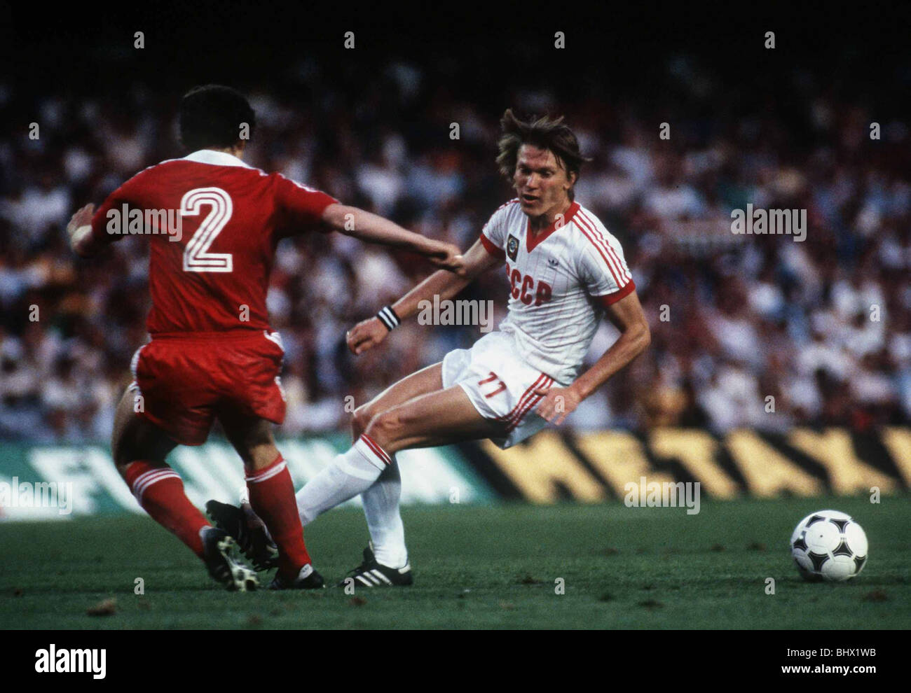 World Cup 1982 Poland 0 USSR 0 Group A Stock Photo