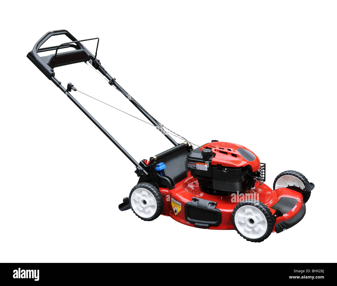 Lawn mower isolated over white background Stock Photo