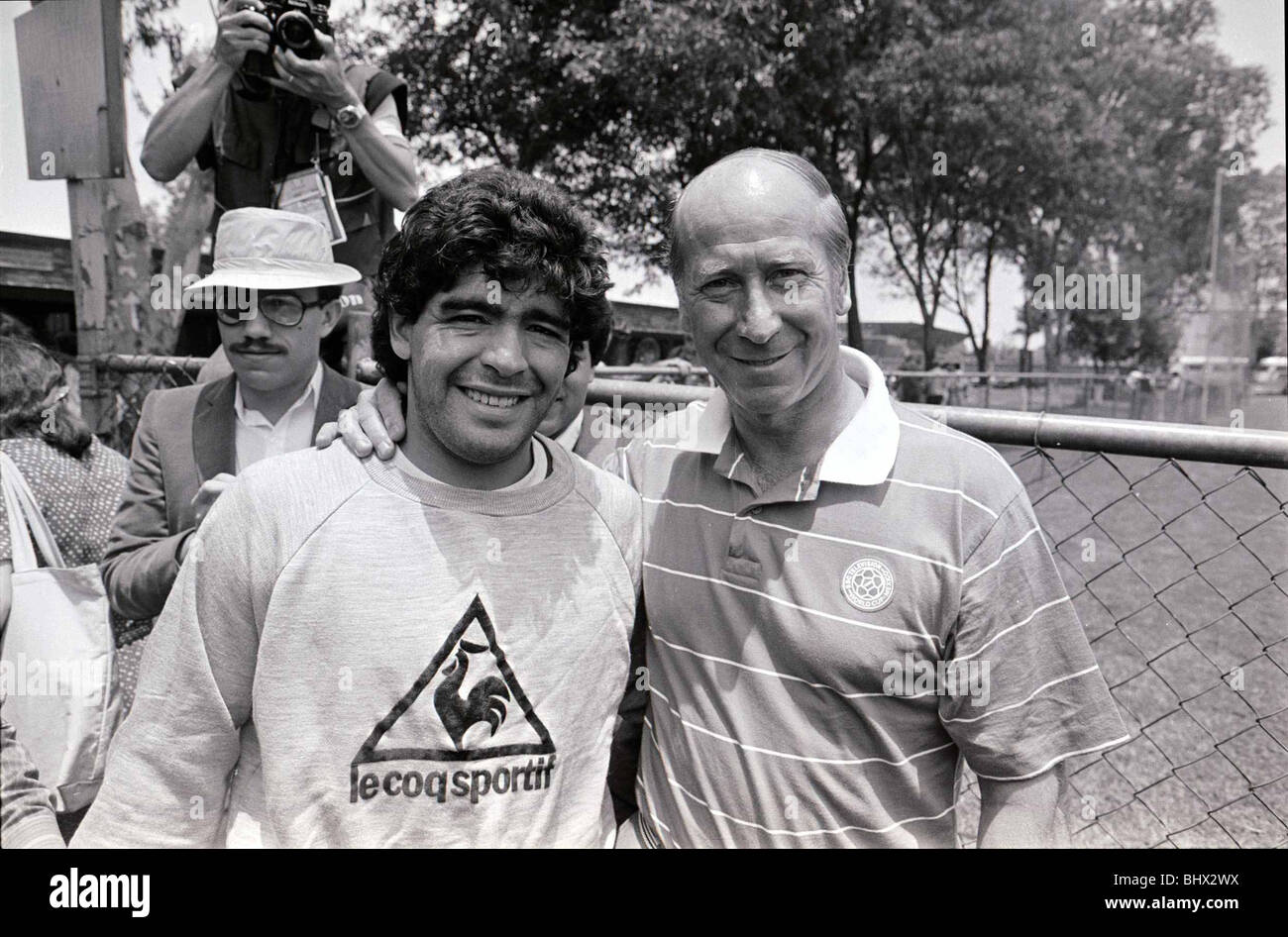 World Cup 1986 Diega Maradona and all time England top goal scorer, Sir