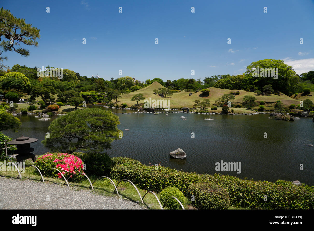 Suizenji Jojuen Garden, Kumamoto, Kumamoto, Japan Stock Photo