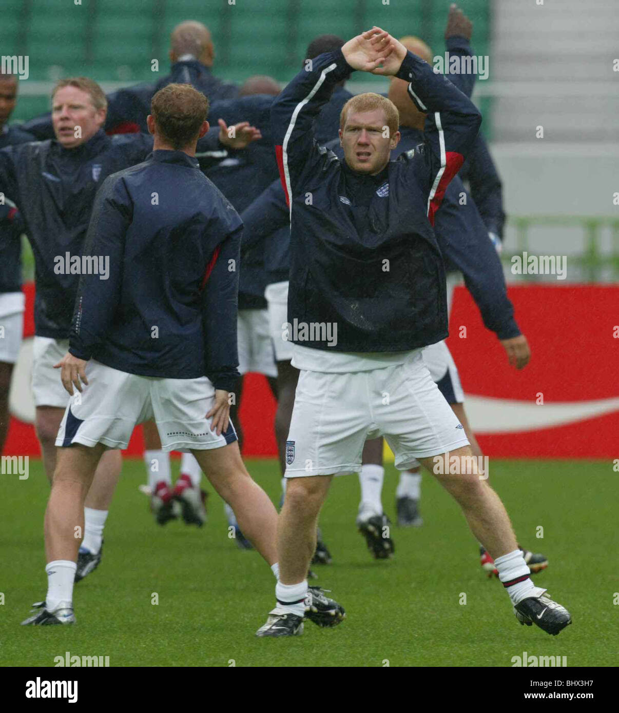 Paul Scholes during an England training session world cup June 2002 ©Mirrorpix Stock Photo