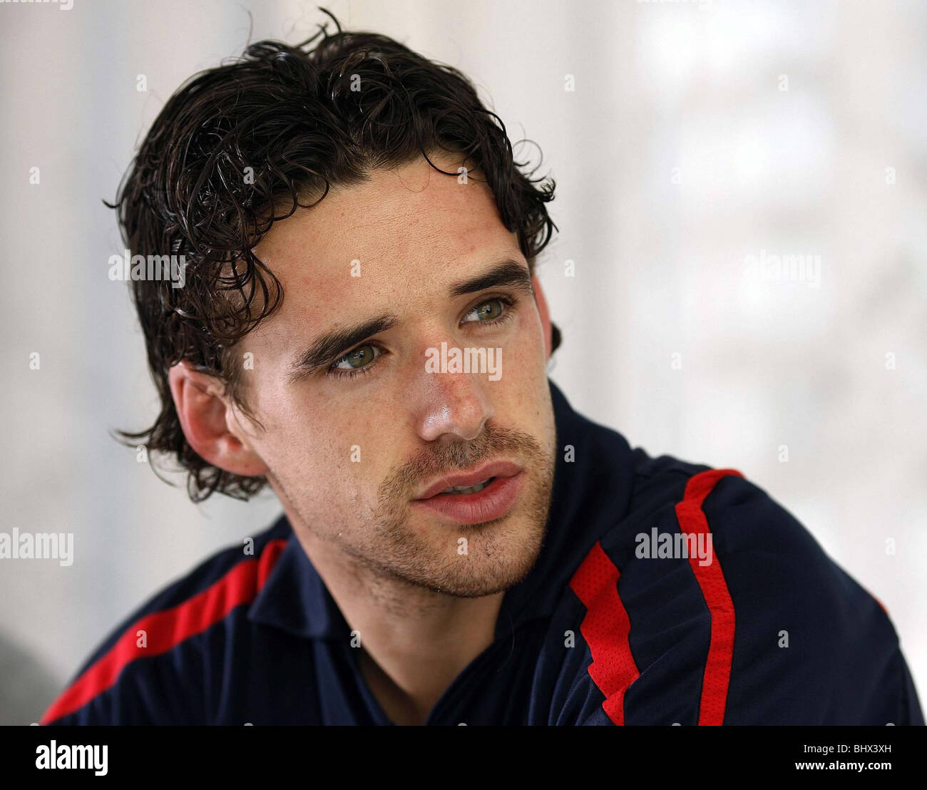 Owen Hargreaves seen here at a photo-shoot before joining the England team for the World Cup finals in Germany June 2006 Stock Photo