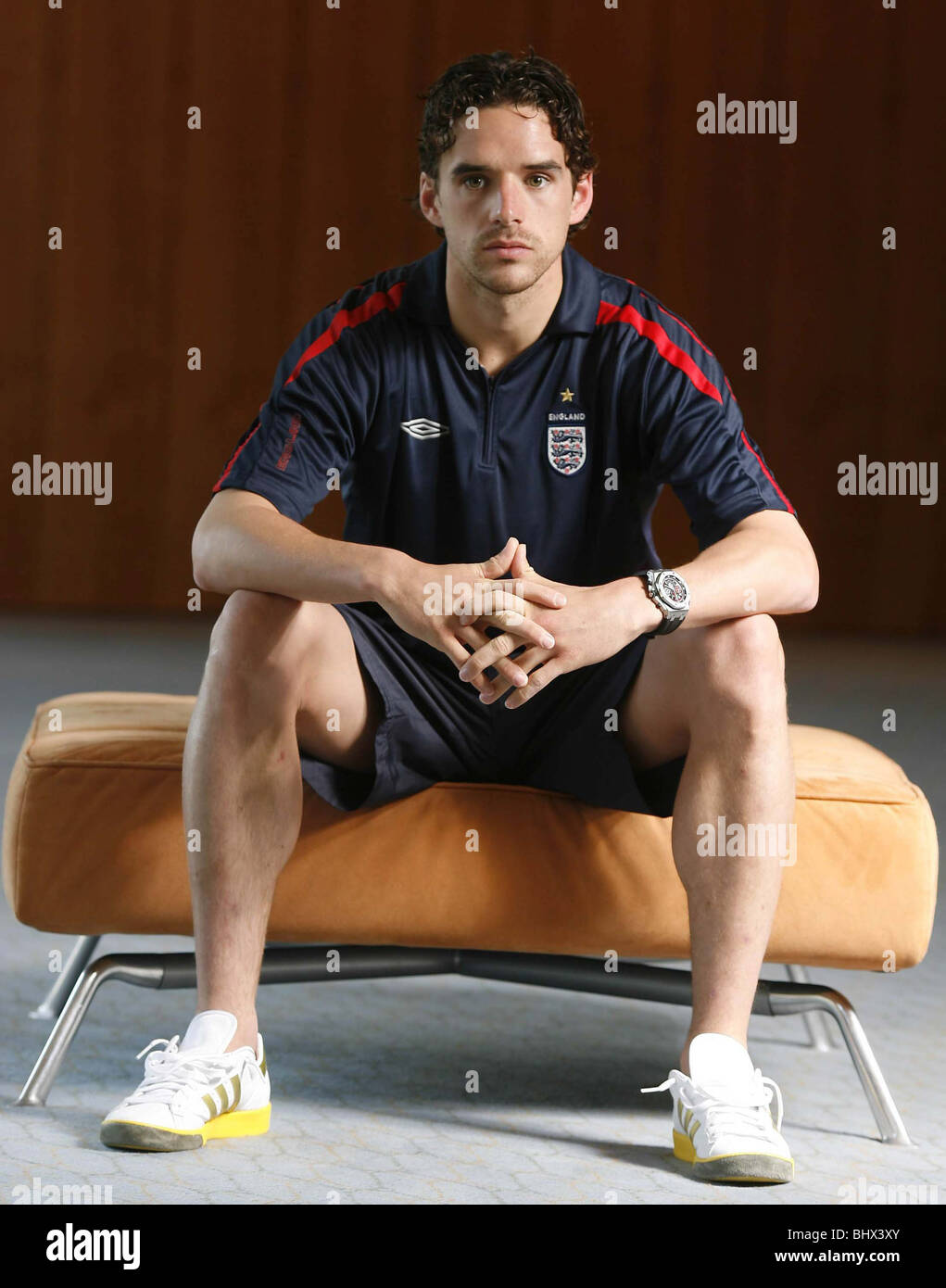 Owen Hargreaves seen here at a photo-shoot before joining the England team for the World Cup finals in Germany June 2006 Stock Photo