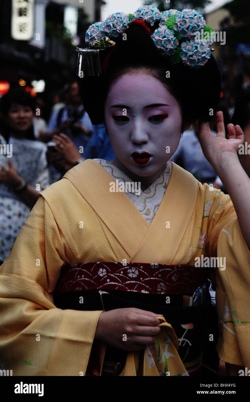 The Geisha touch Stock Photo