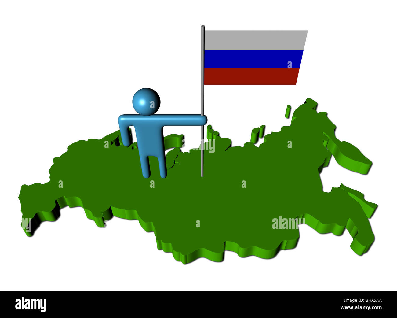 Russia map flag hi-res stock photography and images - Alamy