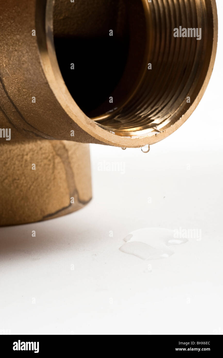 Cutout of a pipe joint on white background Stock Photo