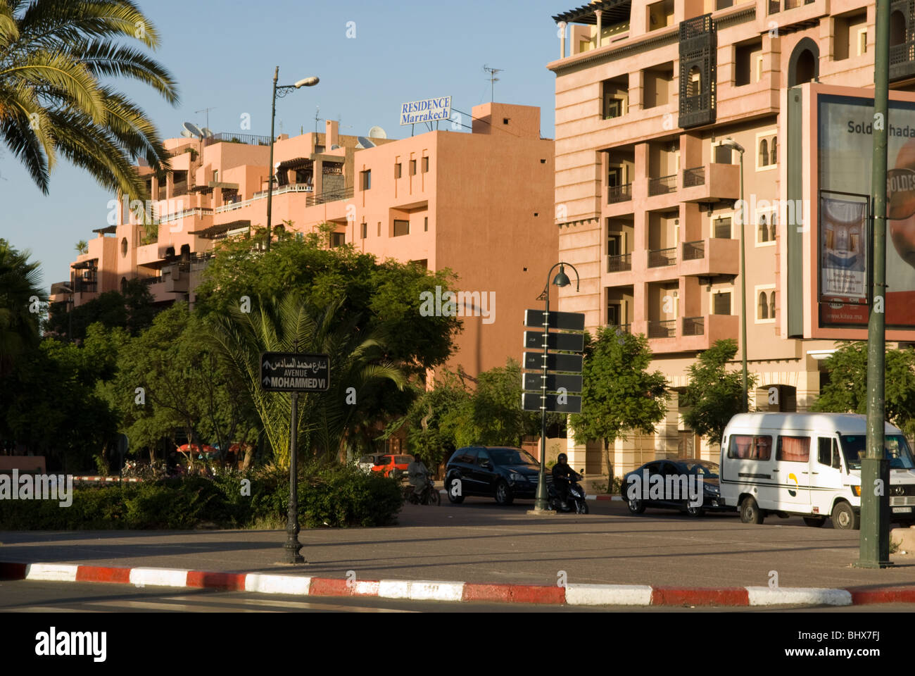 Avenue Mohammed VI, Marrakech, Morocco. Stock Photo