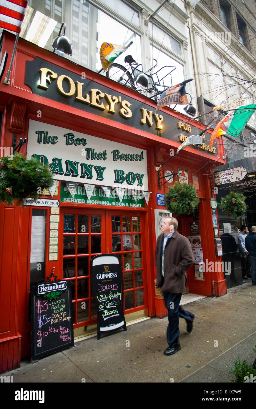 Foley's NY Irish Bar in Midtown in New York Stock Photo
