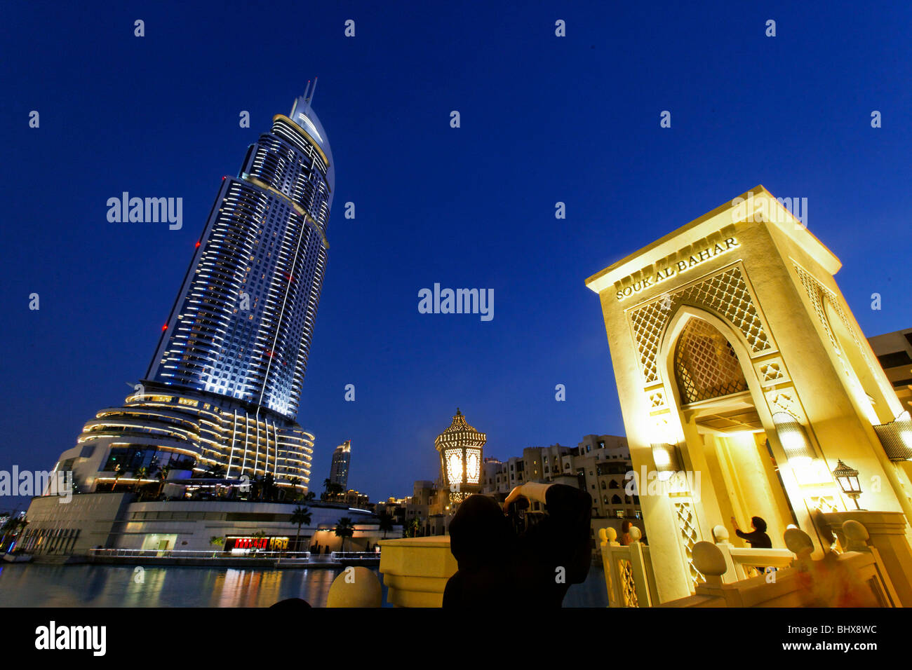 The Adress Five Star Hotel near Burj Khalifa nad Dubai Mall, Stock Photo