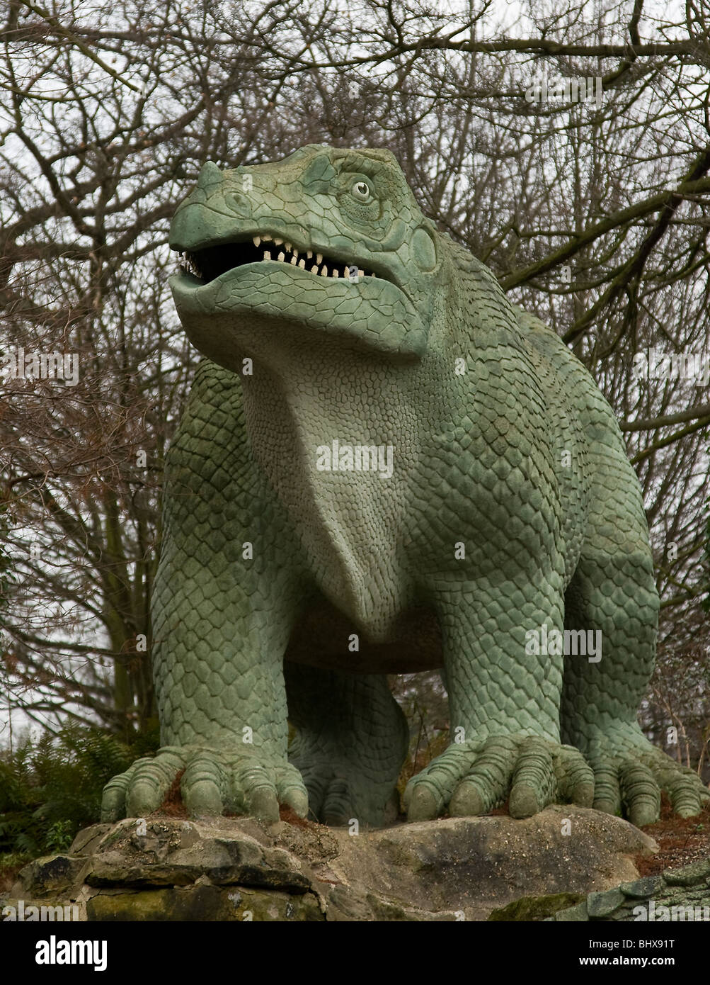 Dinosaur statue Stock Photo