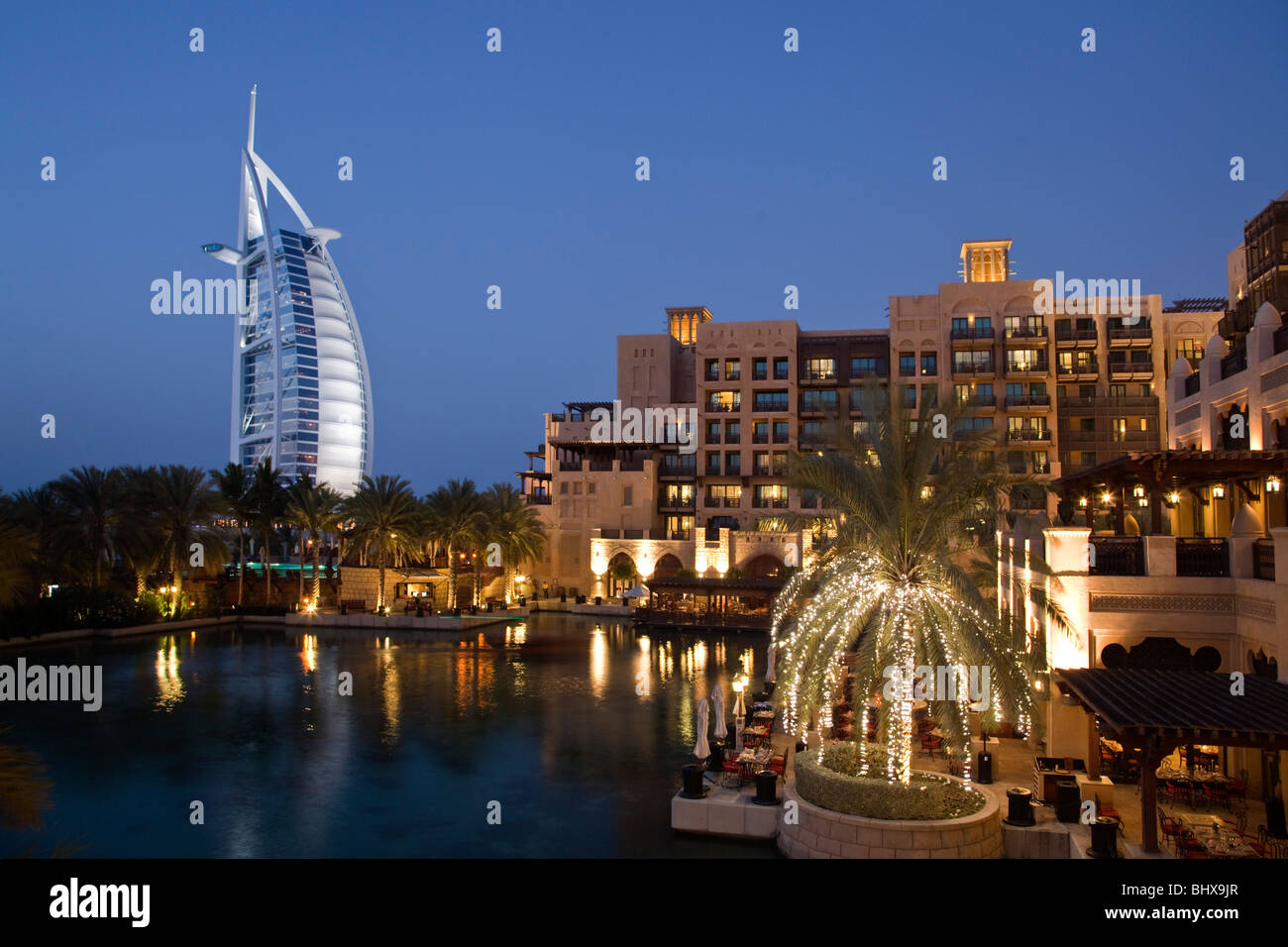 Burj al Arab , Medinat Jumeirah Hotel , Dubai UAE Stock Photo