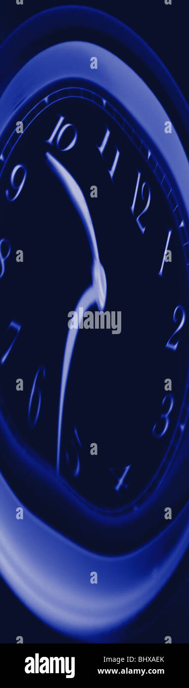 Blue Clock's detail Stock Photo - Alamy