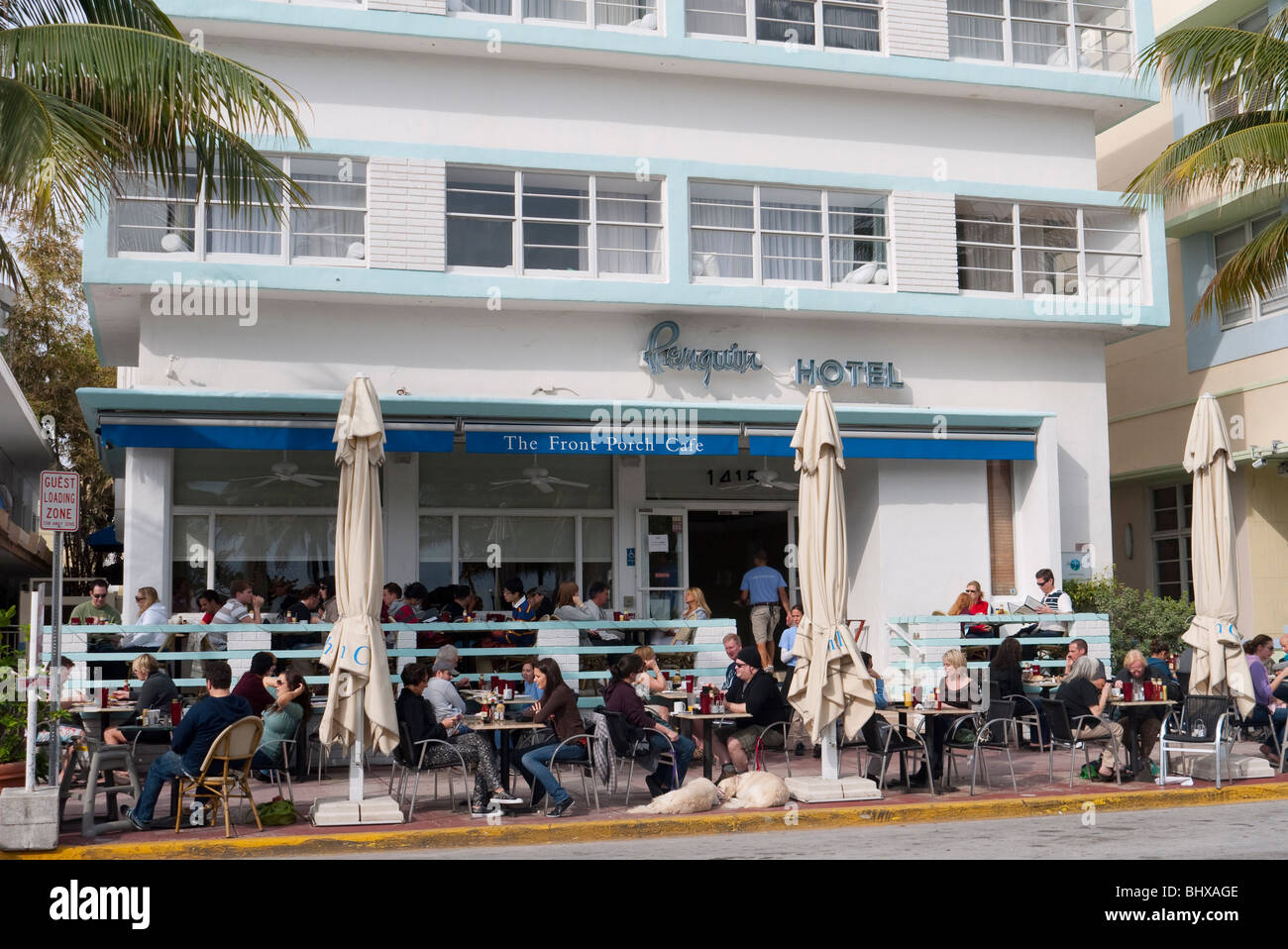 Front Porch Cafe on Ocean Drive South Beach Miami Stock Photo Alamy