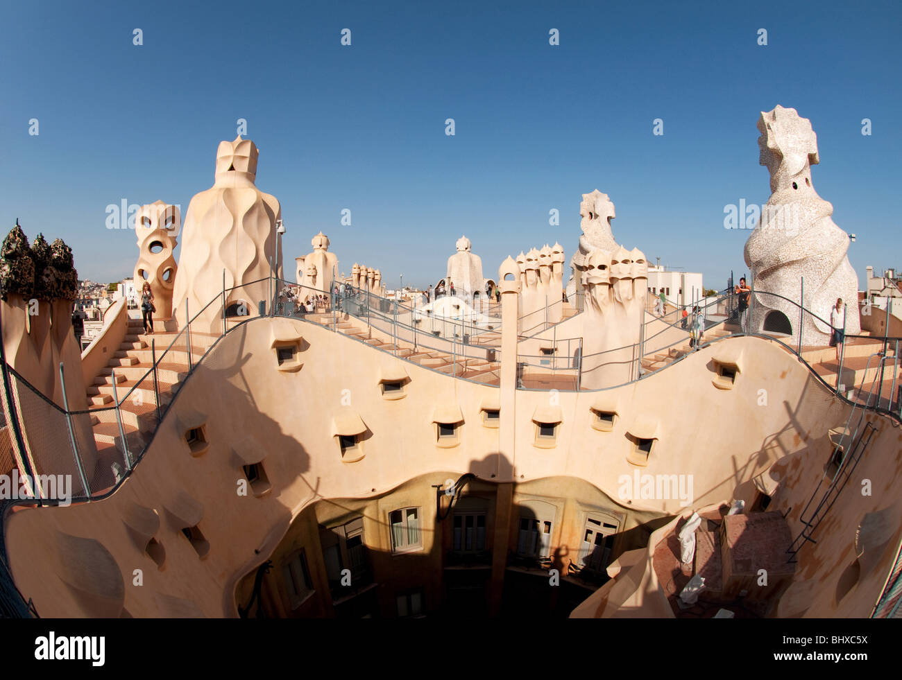 Roof Of Casa Mila Stock Photos Roof Of Casa Mila Stock Images