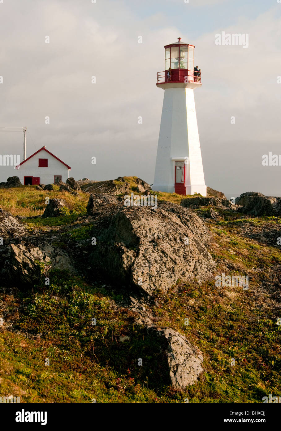 NEWFOUNDLAND, Scenic view of Quirpon Island Lighthouse Inn Stock Photo
