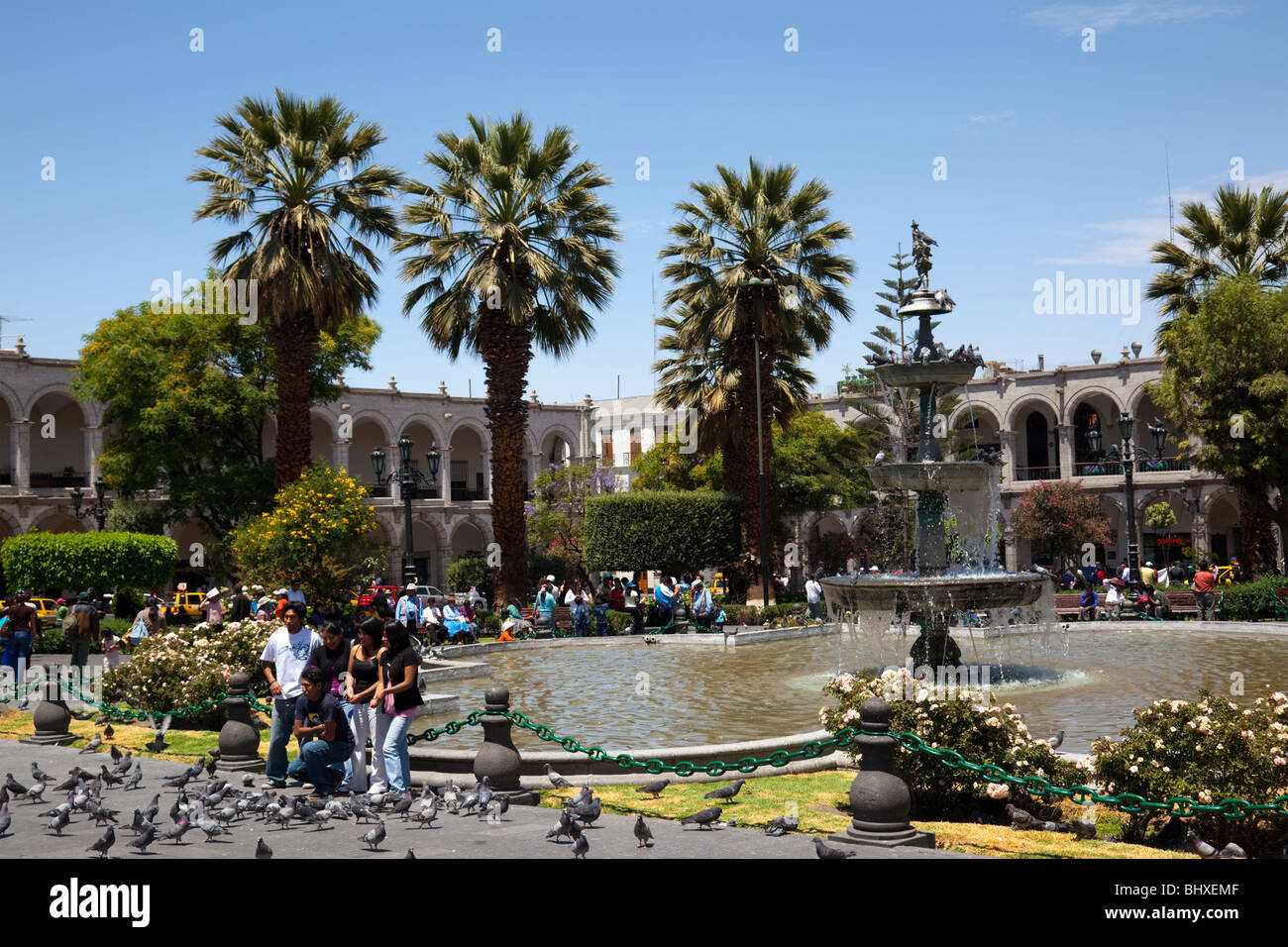 Plaza de Armas, Arequipa, Peru, South America Stock Photo