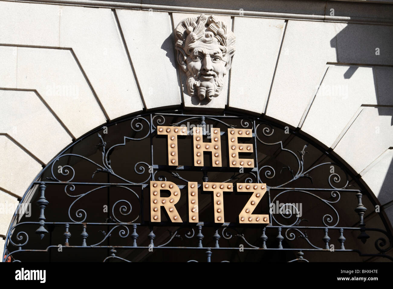 Entrance to the Ritz Hotel, London Stock Photo