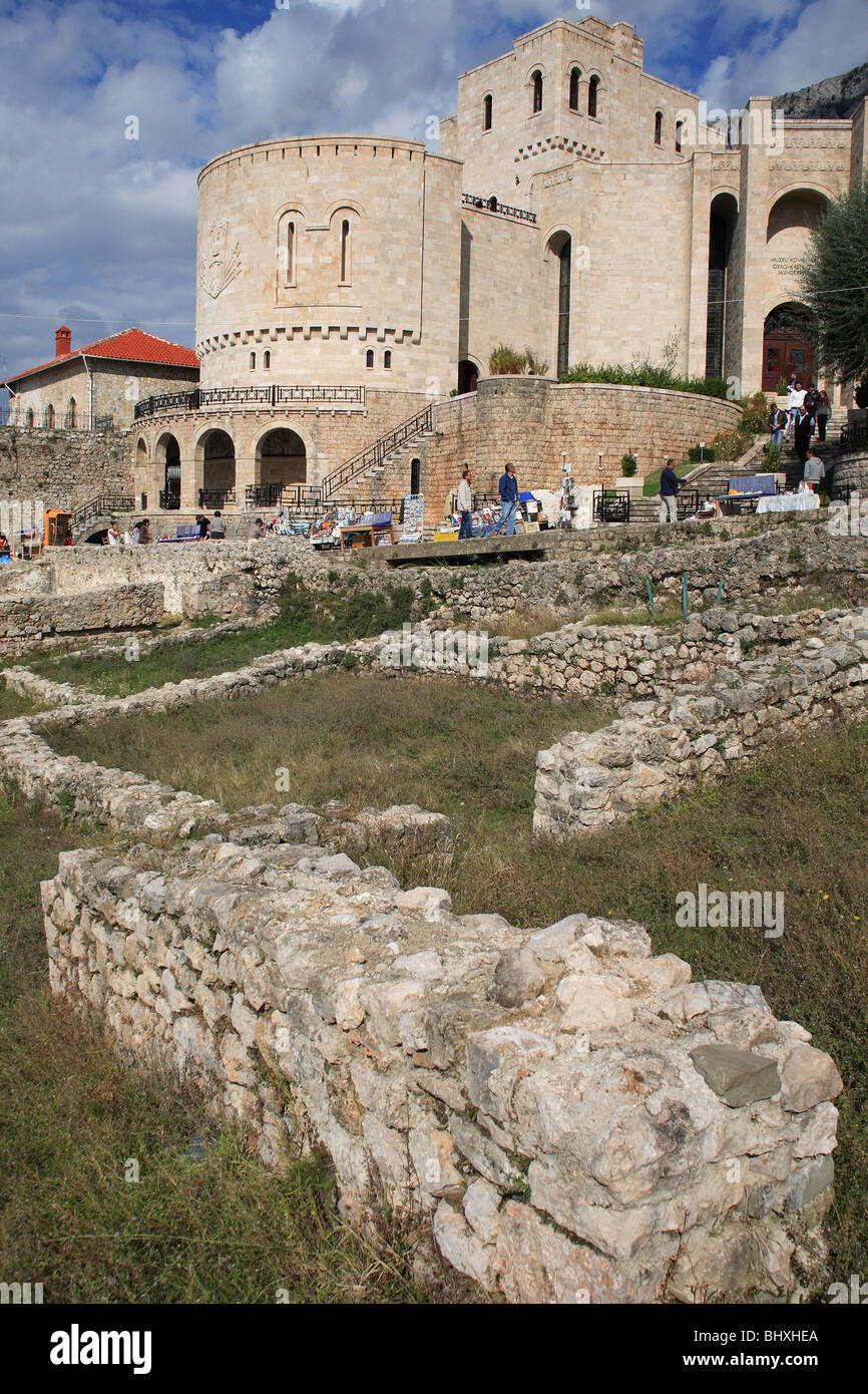 Skanderbeg National Museum at the old castle, Kruja, Albania Stock Photo